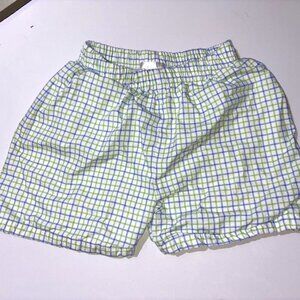 Cecil and Lou Blue Green White Plaid Shorts size 7